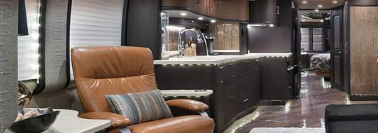 Interior view of a motorhome