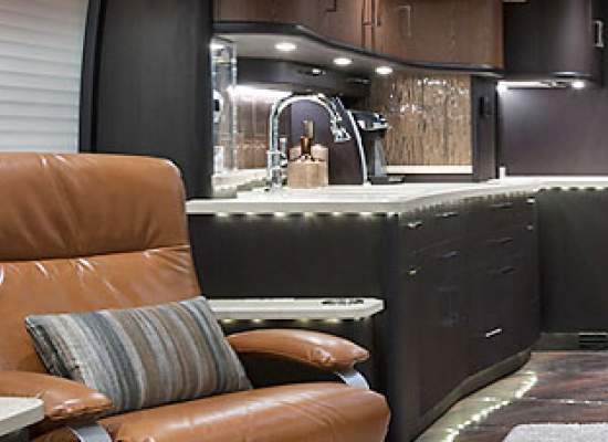 Interior view of a motorhome